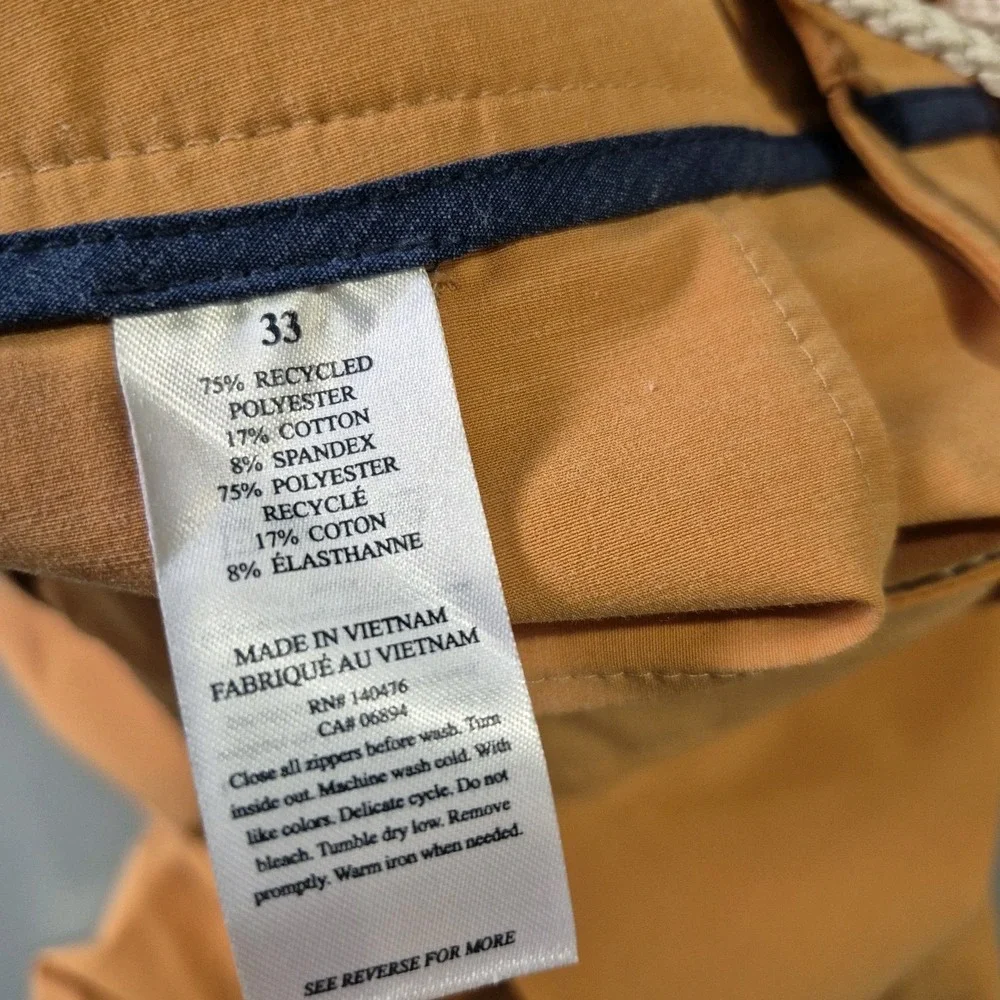 Faherty Shorts Mens 33 Orange All Day 9